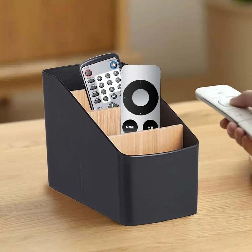 New 4 Grids Remote Controller Storage Box Multifunction Plastic Desktop Storage Box Cosmetic Storage TV Remote Holder