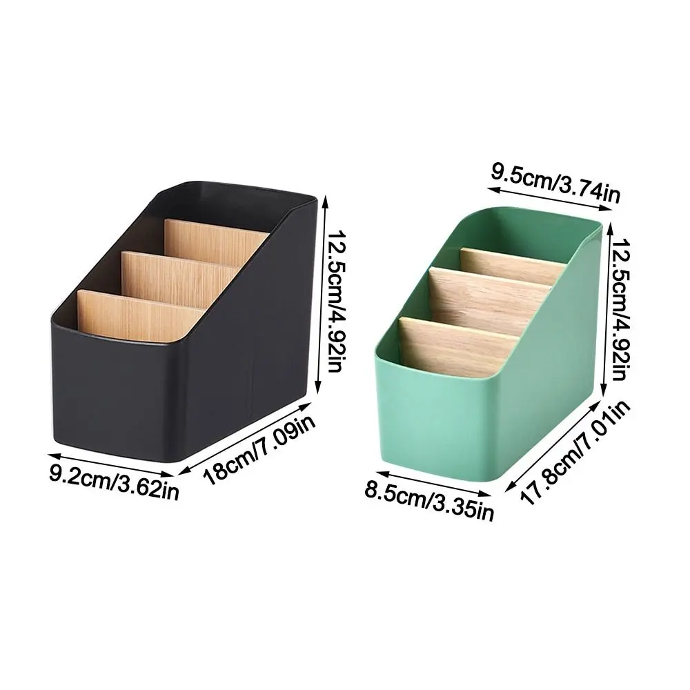 New 4 Grids Remote Controller Storage Box Multifunction Plastic Desktop Storage Box Cosmetic Storage TV Remote Holder