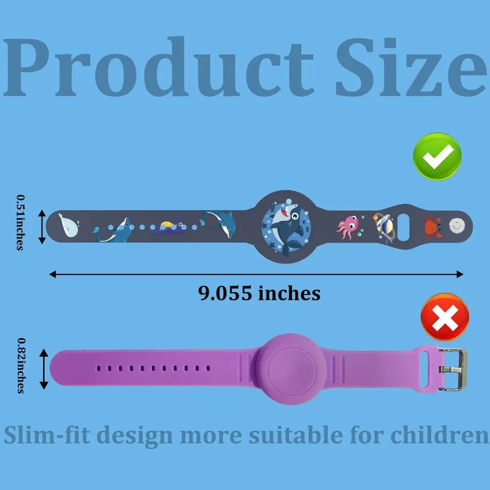 New Waterproof Silicone Strap for Apple Airtag Holder Wristband Kids Silicone Case Bracelet Children for AirTags Case Watch Band