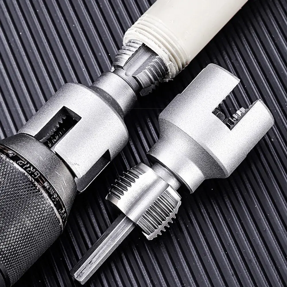 PVC Pipe Threader Kit 4/6 Points Ppr Water Pipe Internal/External Thread Opener Tap Plate Teeth Universal Waterpipe Tapping Tool