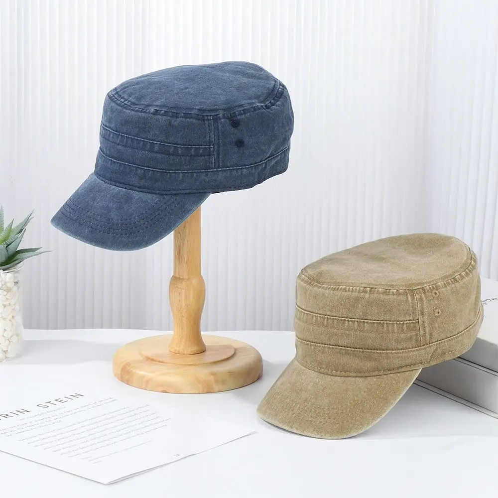 Outdoors Big Head Man Army Flat Cap Large Size Pure Cotton Baseball Cap Summer Polyester Plus Size Military Hat