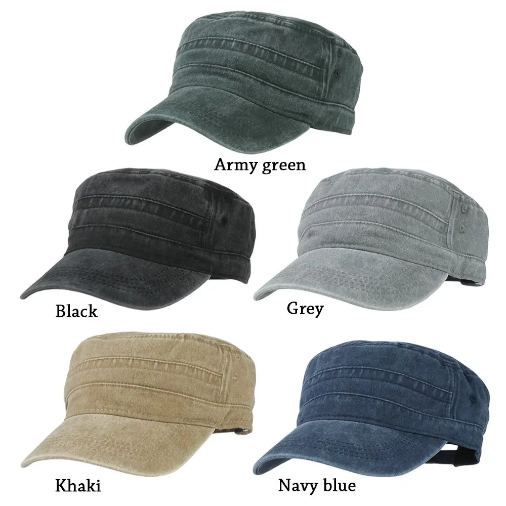 Outdoors Big Head Man Army Flat Cap Large Size Pure Cotton Baseball Cap Summer Polyester Plus Size Military Hat