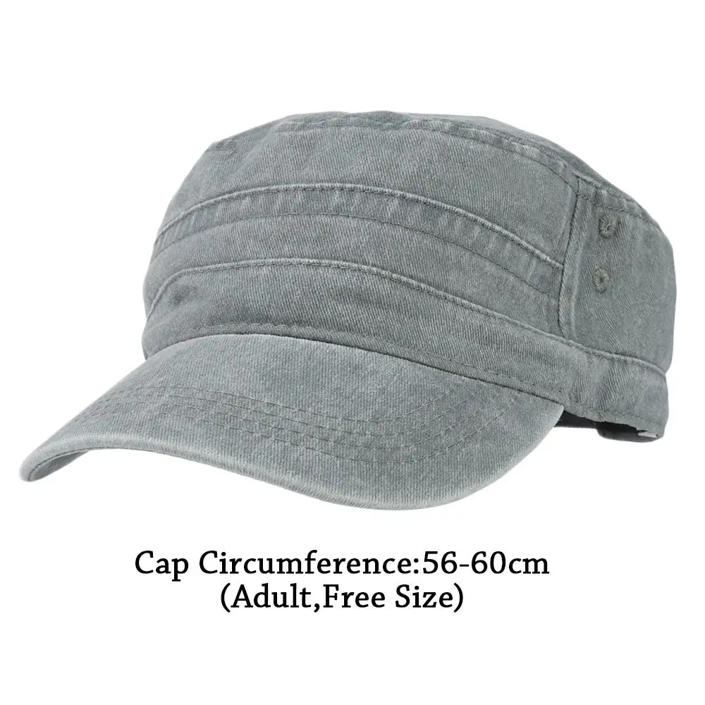 Outdoors Big Head Man Army Flat Cap Large Size Pure Cotton Baseball Cap Summer Polyester Plus Size Military Hat