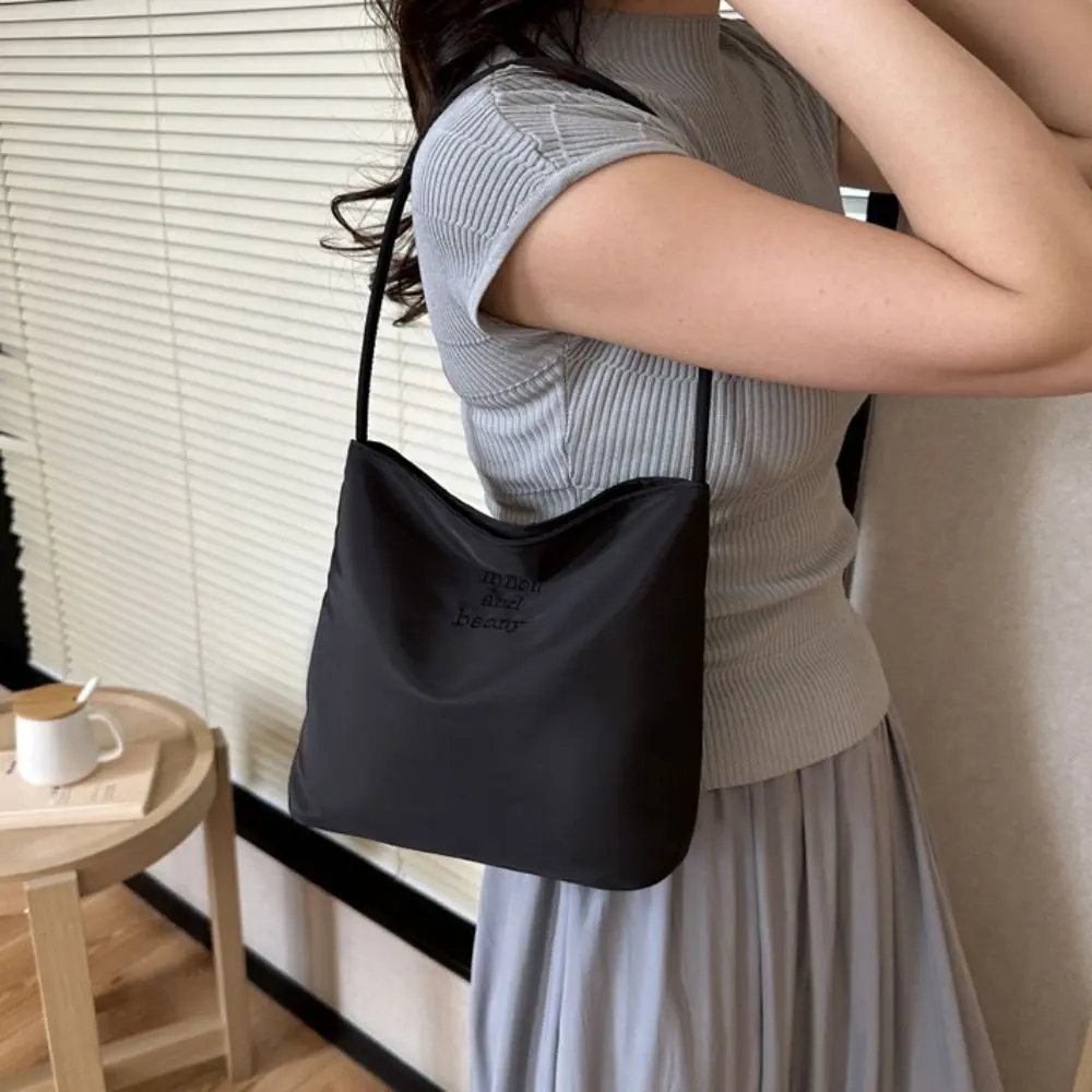 Fashion Shoulder Bag Embroidered Letters Underarm Bag Casual Handbags Tote Bags Women's High Capacity Handbag