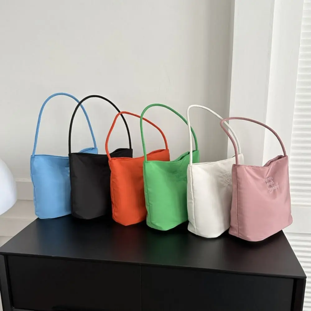 Fashion Shoulder Bag Embroidered Letters Underarm Bag Casual Handbags Tote Bags Women's High Capacity Handbag