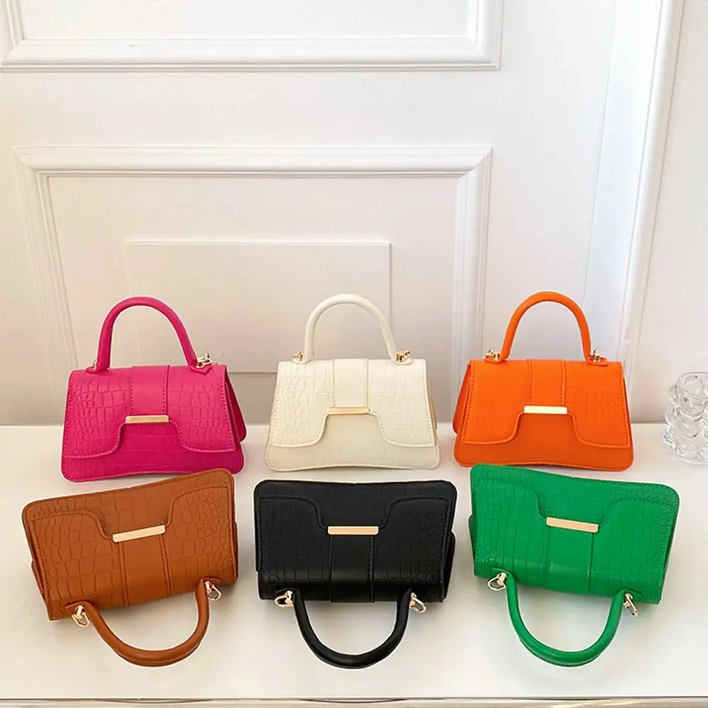 Fashion Women PU Leather Shoulder Bag Girls Pure Color Small Handbags Messenger Bag Crossbody Bags