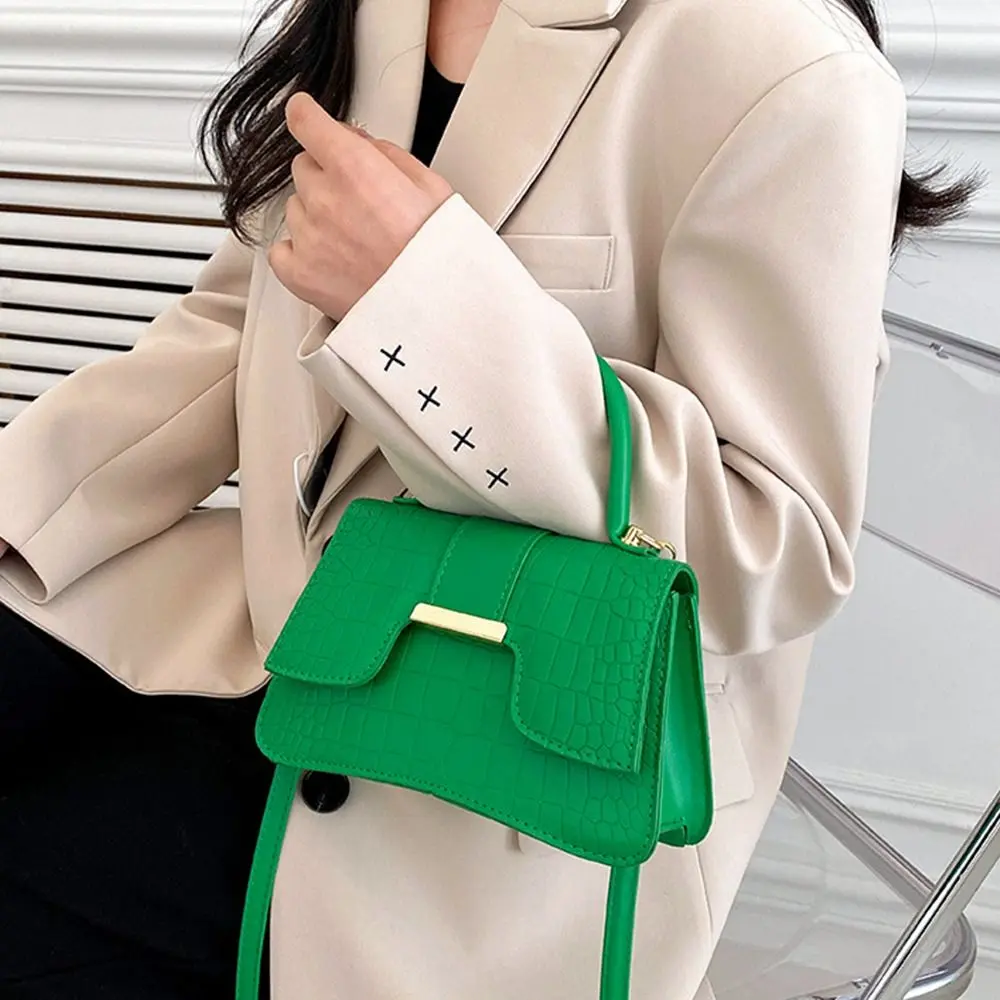 Fashion Women PU Leather Shoulder Bag Girls Pure Color Small Handbags Messenger Bag Crossbody Bags