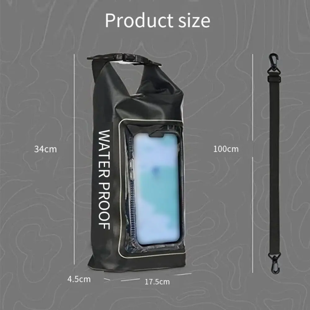 2L New PVC Clip Swimming Waterproof Bag Mesh Material Outdoor Messenger Bag Beach 2-In-1 Cell Phone Bag