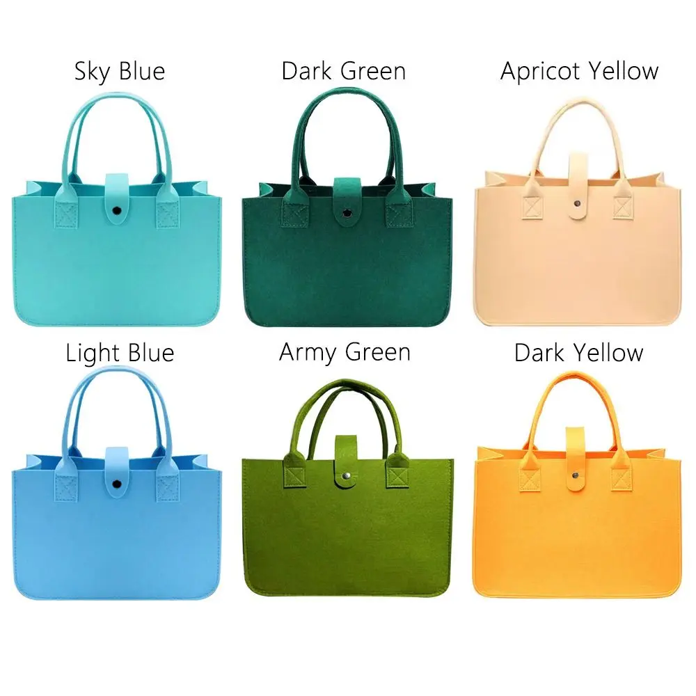 Women Bag Felt Cloth Hand Bag Large Capacity Female Totes Ladies Solid Color Travel Shopping Bags Purses