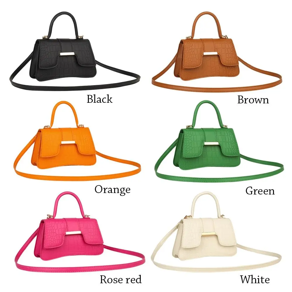 Fashion Women PU Leather Shoulder Bag Girls Pure Color Small Handbags Messenger Bag Crossbody Bags