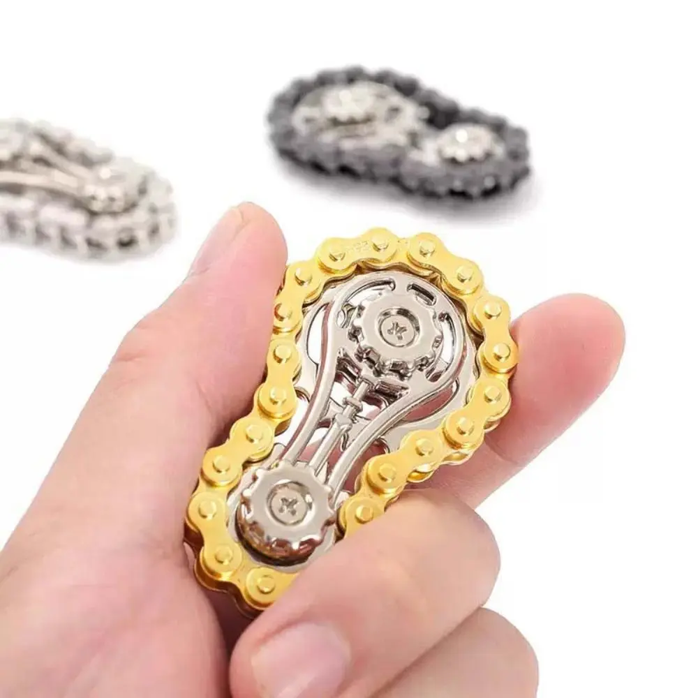 Sprockets Flywheel Fingertip Gyro Fidget Spinner EDC Spinner Fidget Toys Antistress Anxiety Metal Bike Chains For Adult