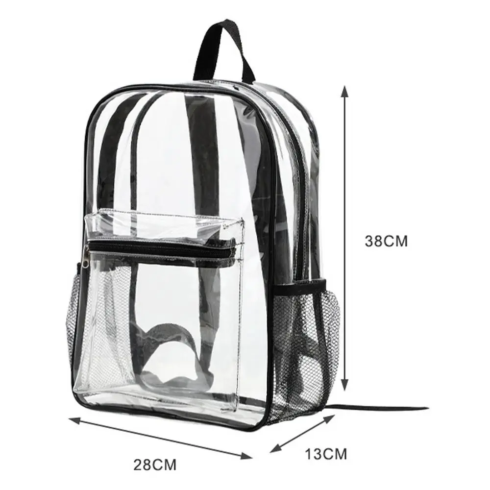 Casual Large Capacity Transparent Backpack Storage Luxury Designer PVC Knapsack Visible Backpacks Outdoor Sports