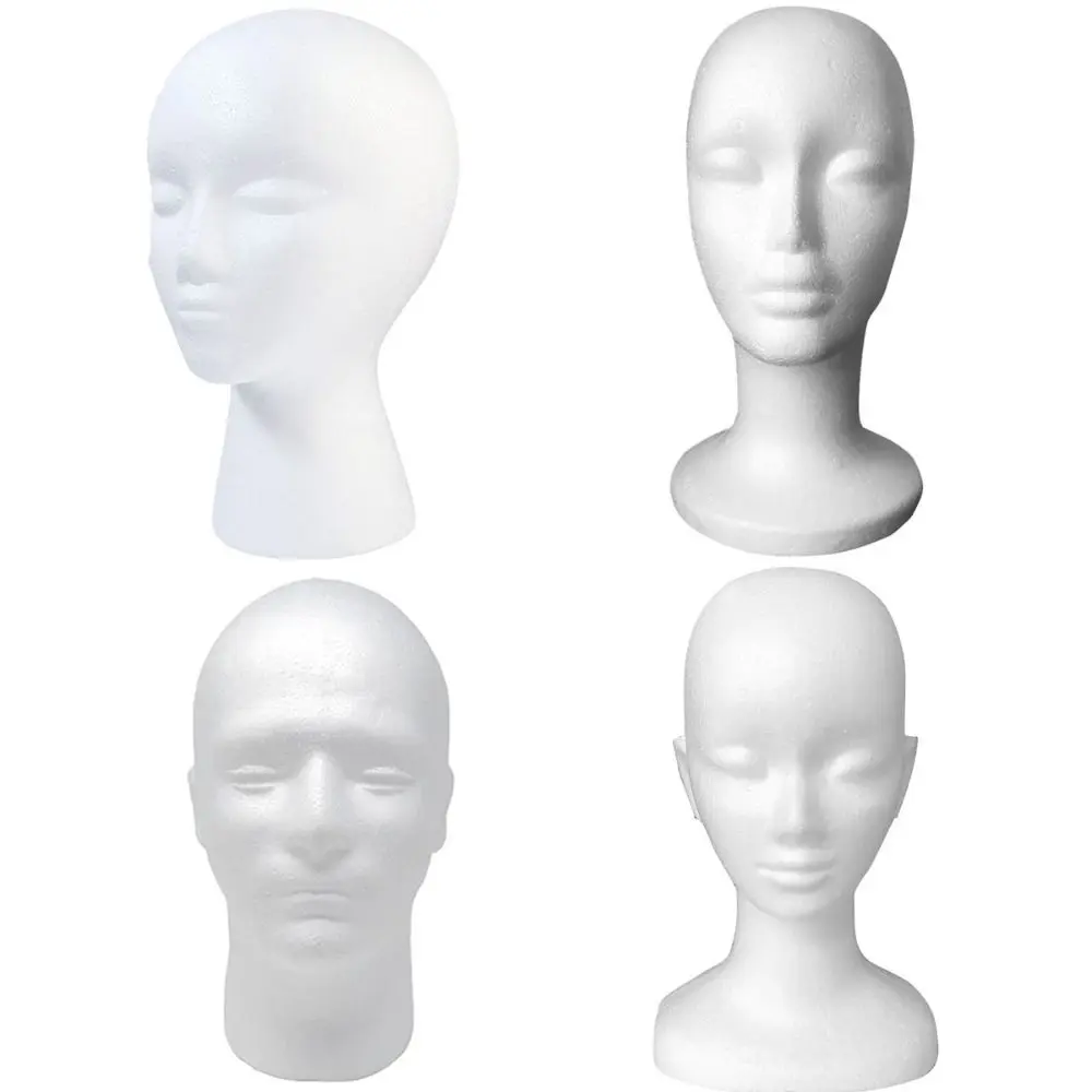 1PC Foam Wig Head Model Mannequin Dummy Female Head Model Wig Display Wig Glasses Hat Display Stand Rack Hairpieces Stand Holder