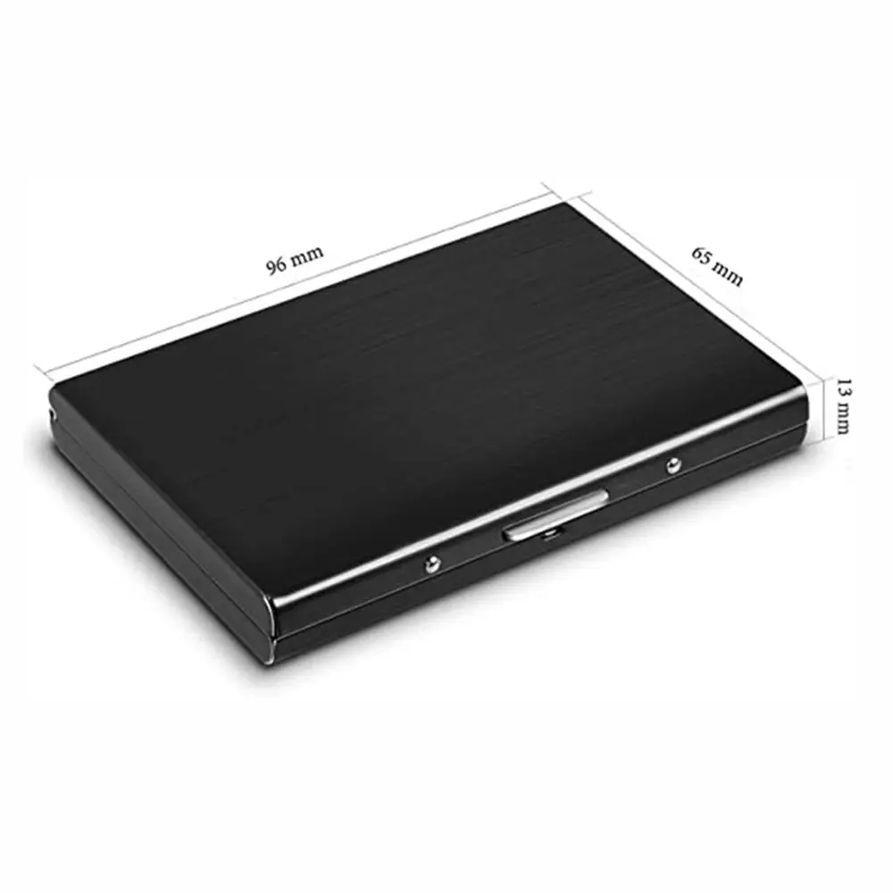 6 Card Slots Fashion Stainless Steel Metal Case Box Business Credit Card Anti-demagnetization Organizer