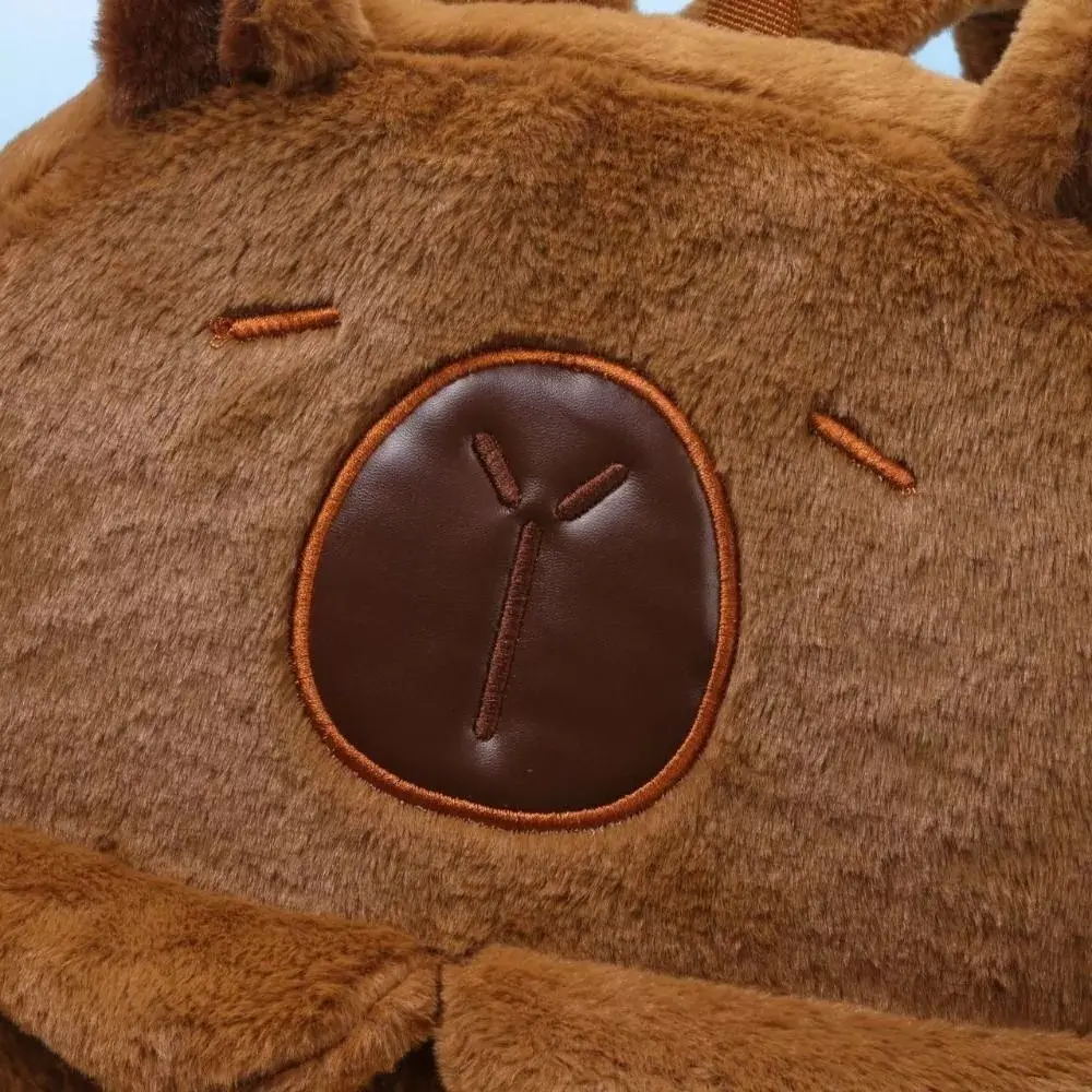 Capybara Plush Backpack Shoulder Bag Animals Students School Bag Couple Crossbody Bag Cute Cartoon Handbag