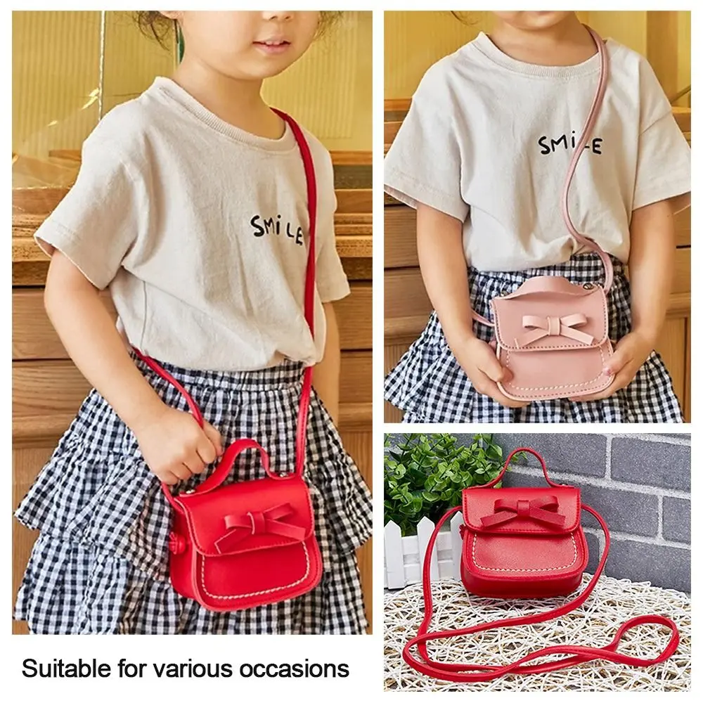 Bowknot Little Girl Shoulder Bag Kids Purses and Handbags Toddler Purse Small Coin Pouch Mini Crossbody Bag