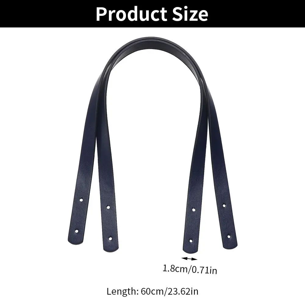 2Pcs Bag Belt Detachable PU Leather Handle Shoulder Bag DIY Replacement Accessories Handbag Strap Gift Box Handle With Rivets