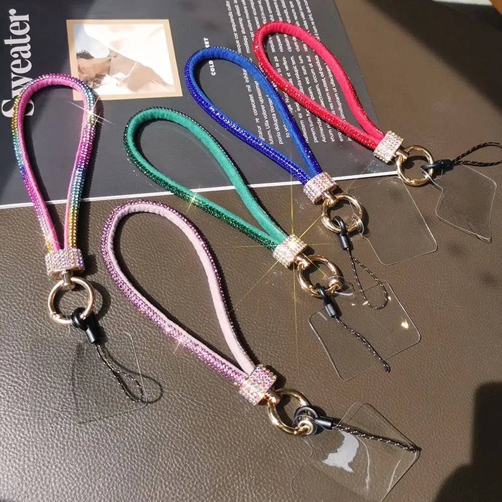 Glitter Rhinestone Phone Lanyard Keychain Phone Diamond Crystal Straps Hanging Anti-lost Wrist Rope Phone Accessories