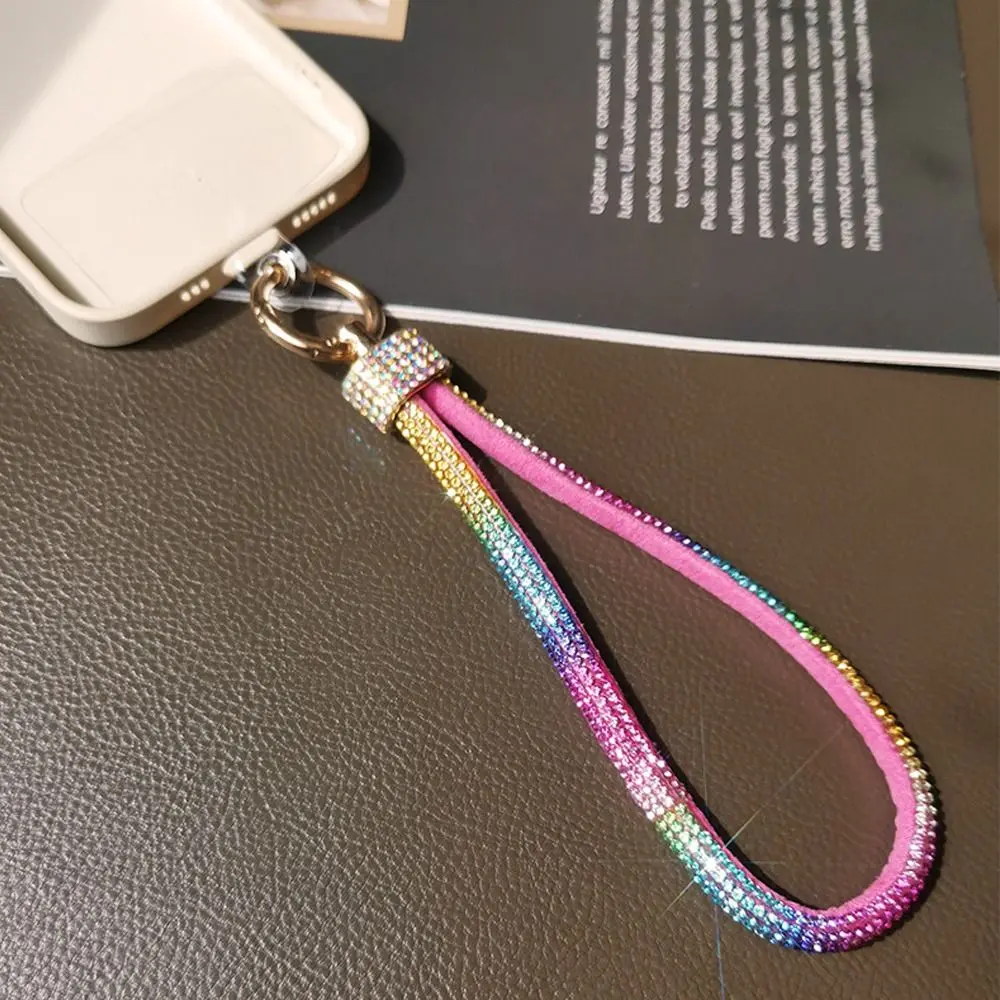 Glitter Rhinestone Phone Lanyard Keychain Phone Diamond Crystal Straps Hanging Anti-lost Wrist Rope Phone Accessories