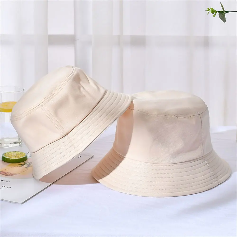 Anti-UV Bucket Hat Women Men Beach Sun Hat Summer Sunscreen Panama Hat Outdoor Foldable Portable Fisherman Cap