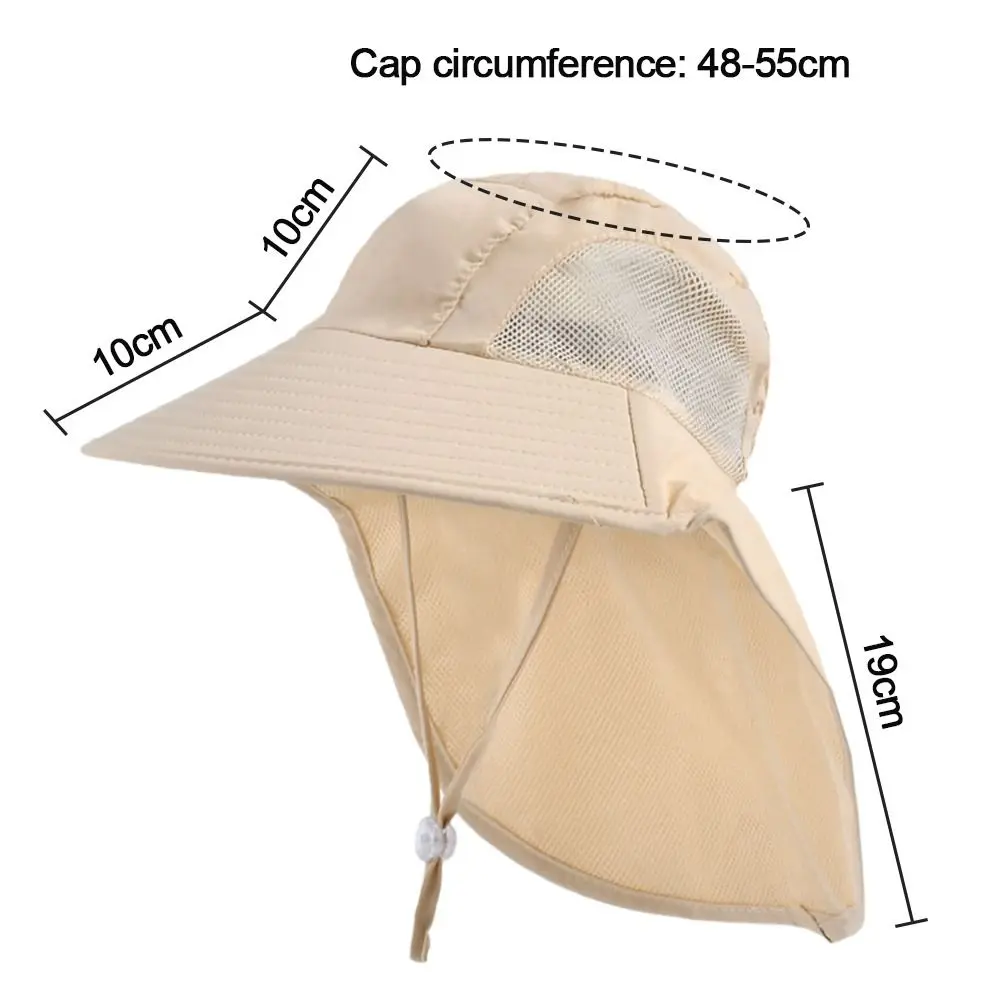 Children Summer Bucket Hats Boy Girl UV Protection Outdoor Beach Sun Hat Flap Cap Adjustable Wide Brim Cap