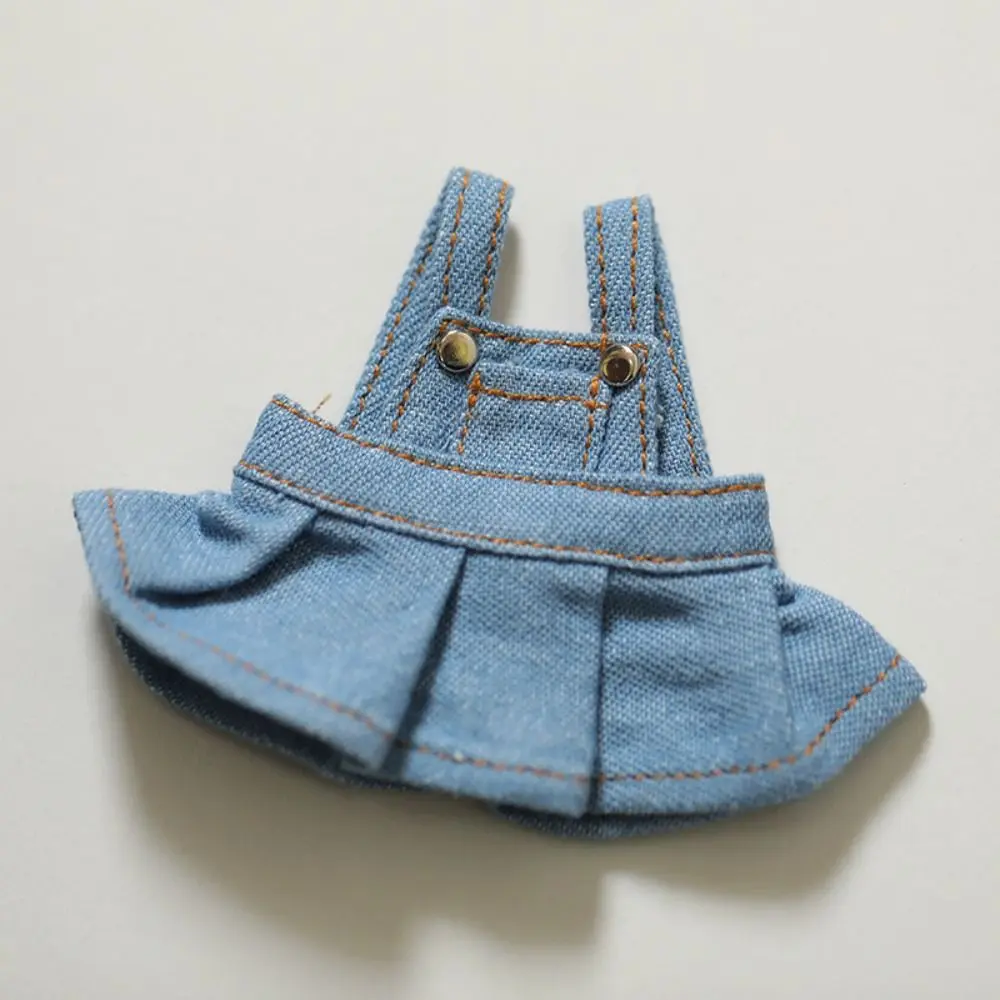 10cm Cotton Doll Lovely Princess Dresses Plush Dolls Clothes Fashion Jeans Camisole Skirt Decoration for Idol Dolls Accessories