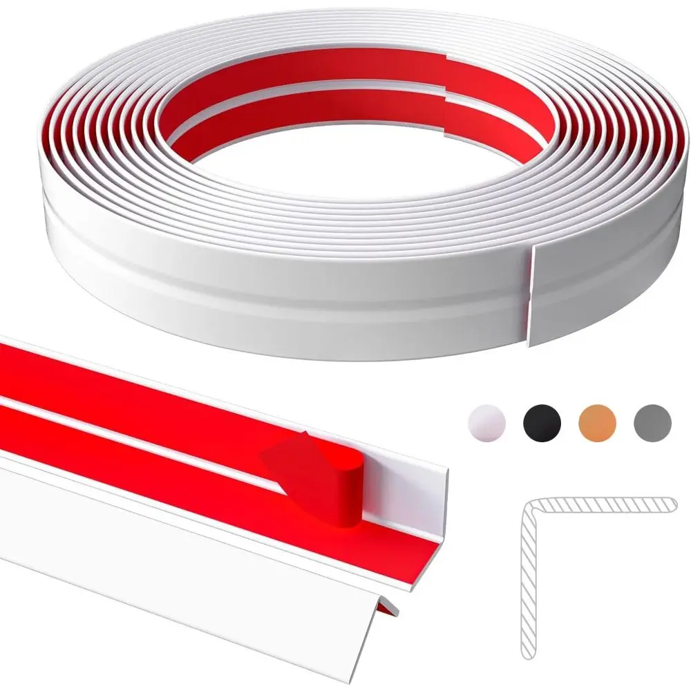 Inside Outside Corner Trim Moulding Self Adhesive Flexible Wall Corner Protector Edge Guards Caulk Strip Floor Transition Strip