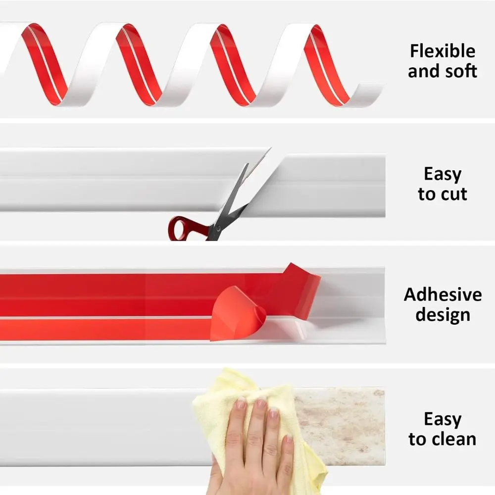 Inside Outside Corner Trim Moulding Self Adhesive Flexible Wall Corner Protector Edge Guards Caulk Strip Floor Transition Strip