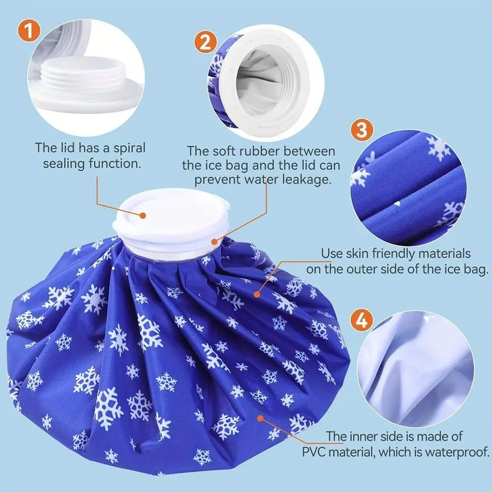 1Pcs Reusable Ice Bags Pain Relief Ice Pack Hot/Cold Therapy Various Sizes Cooler Bag Injury Care Cold Pack for Knee Head Leg