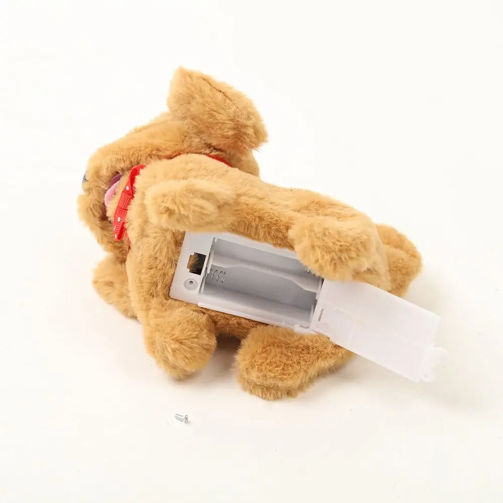 Interactive Puppy Robot Plush Toy Dog Robot Puppy Walking Barking Tail Wagging Walking Dog Toy Educational Gift