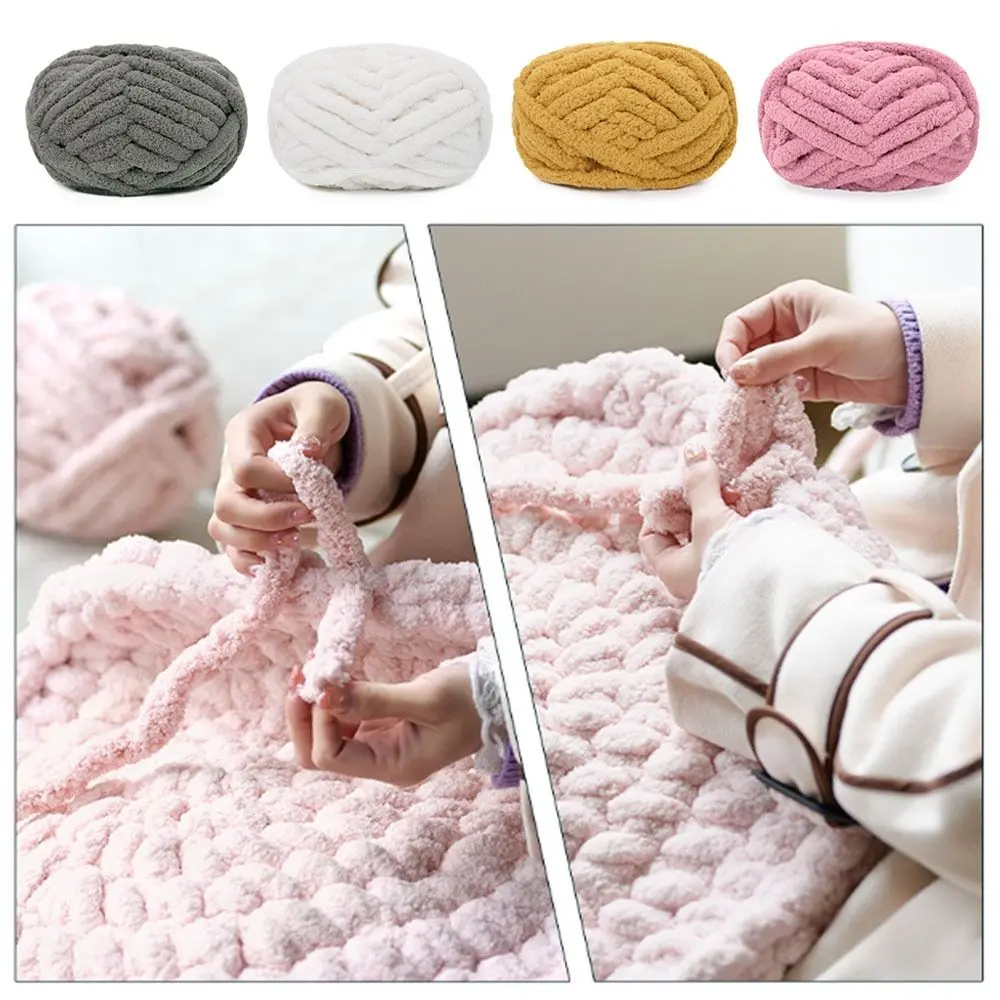 226g/Ball Velvet Thick Super Bulky Chunky Yarn Hand Knitting Woven Thread Basket Blanket Carpets Giant Yarn Hand-knit Blanket
