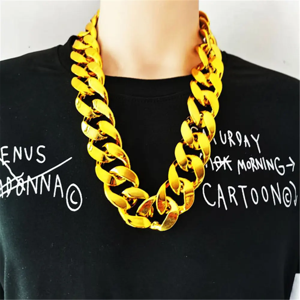 Oversized Large Unisex Chunky Chain Gothic Party Jewelry Hip Hop Pendant Hip Hop Punk Choker Chain Necklace