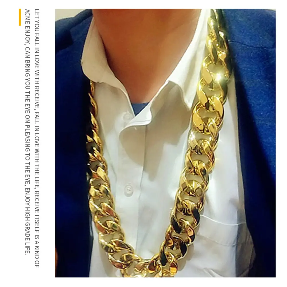 Oversized Large Unisex Chunky Chain Gothic Party Jewelry Hip Hop Pendant Hip Hop Punk Choker Chain Necklace