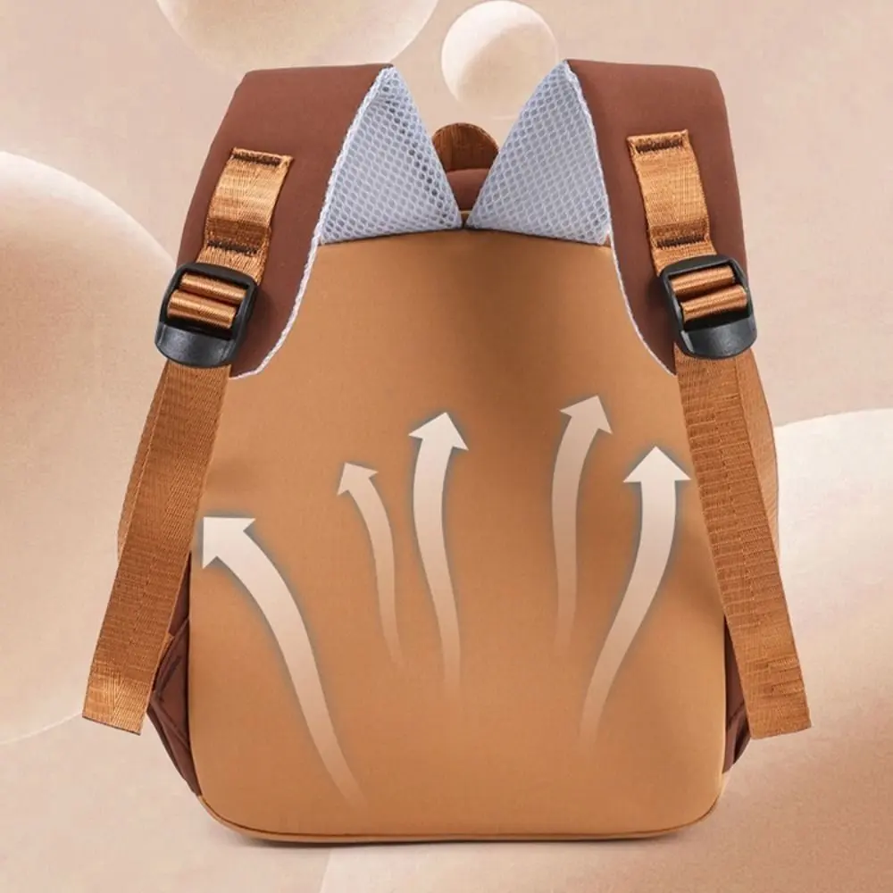 Kawaii Cartoon Capybara Backpack Large Capacity Nylon Capybara School Bag Multi-Pockets Lightweight Kindergarten Backpack