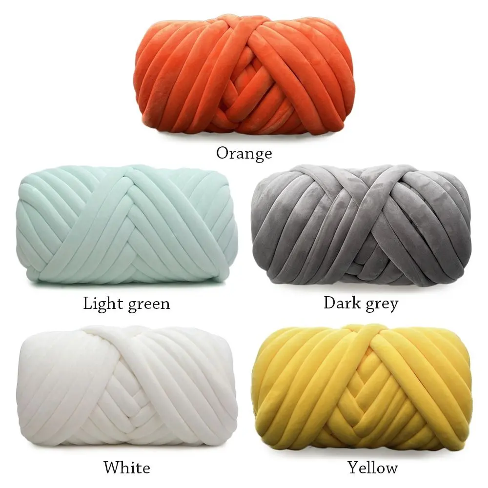 250/500g Velvet Thick Super Bulky Chunky Yarn Hand Knitting Woven Thread Basket Blanket Carpets Giant Yarn DIY Hand-knit Blanket