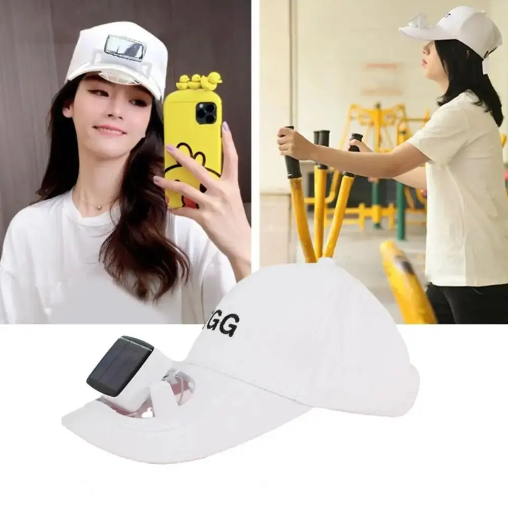 USB Charging Fan Sunhat Solar Charging with Cooling Fan Sun Protection Cap Strong Wind Sun Protection Detachable Fan Cap