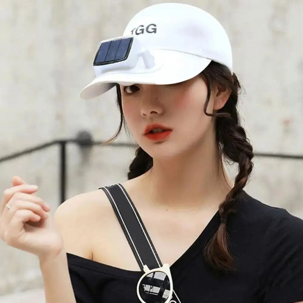 USB Charging Fan Sunhat Solar Charging with Cooling Fan Sun Protection Cap Strong Wind Sun Protection Detachable Fan Cap
