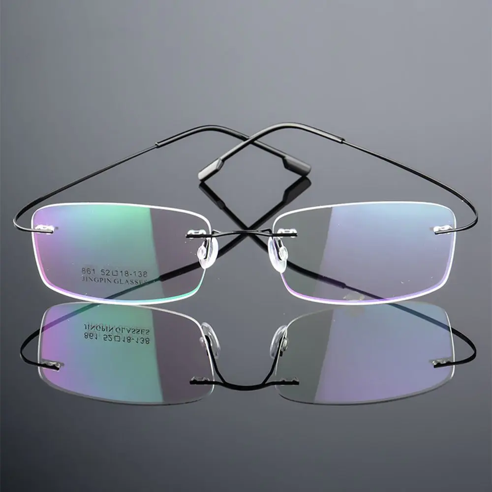Flexible Ultralight Rimless Reading Glasses for Men Women Memory Titanium Magnetic Presbyopic Eyeglasses Strength +1.0~+4.0