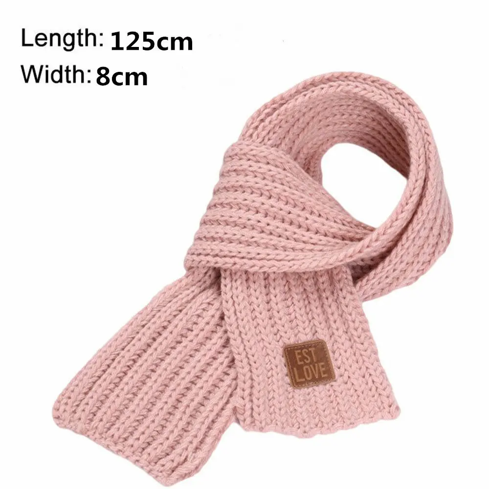 1PC Baby Kids Boy Girl Winter Warm Scarf Knitting Wool Scarves Children Outdoor Neck Warmer Cute Soft Knitted Scarf