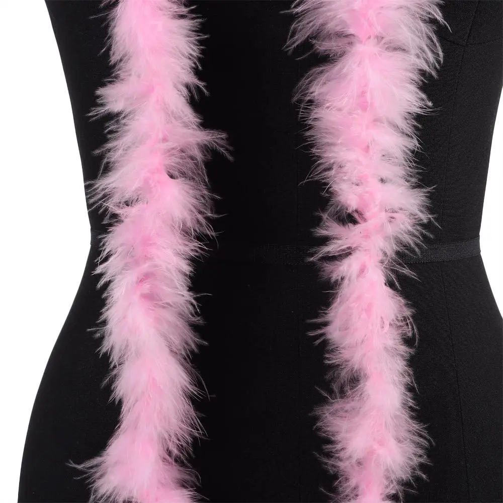 2M Feather Boa Strip For Christmas Tree Fluffy Feather On Ribbon Craft Costume Fancy Dress Wedding Party Decoration Apparel