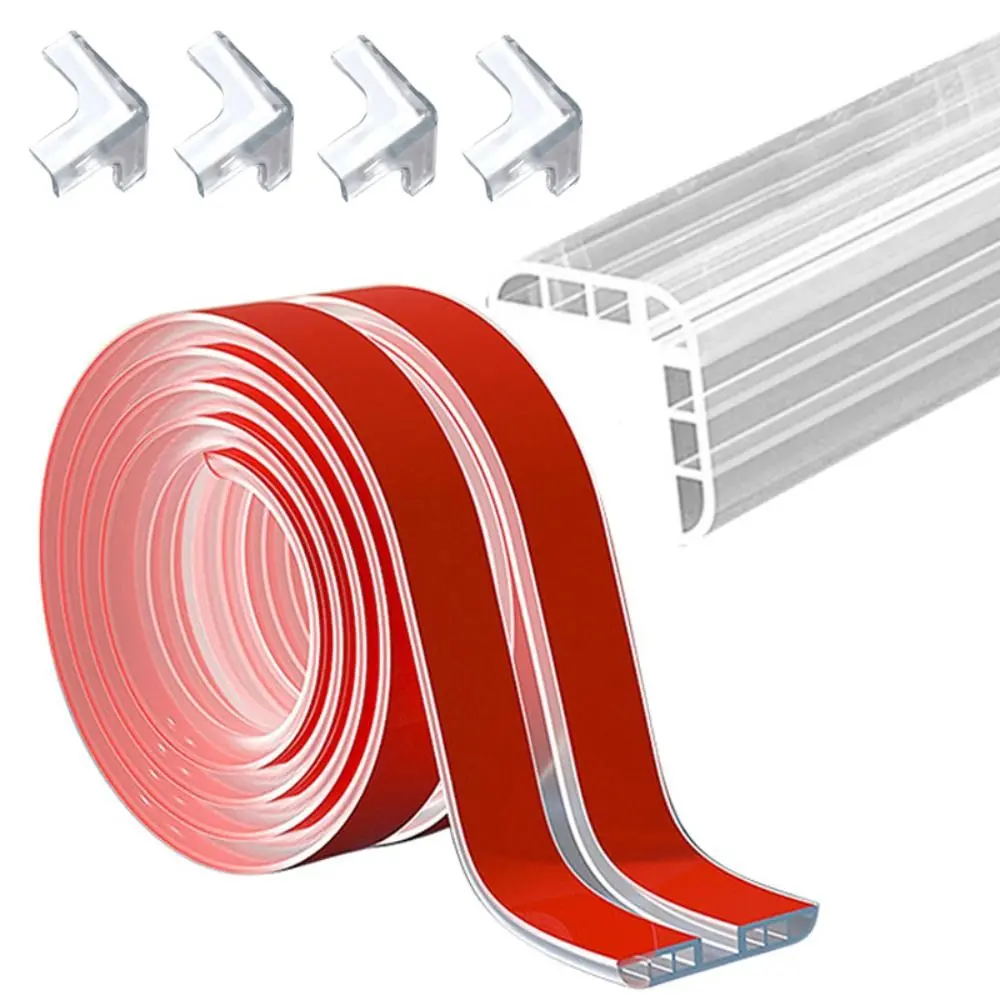 Anti Collision Baby Proofing PVC Transparent Table Edge Protector Self Adhesive Kids Safety Airbag Furniture Bumper High Quality