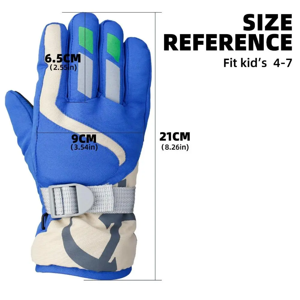 1 Pair of Kids Gloves Winter Non-slip Waterproof Warm Kids Boys Girls Gloves Ski Children Long-sleeved Mitten Snow Outdoor