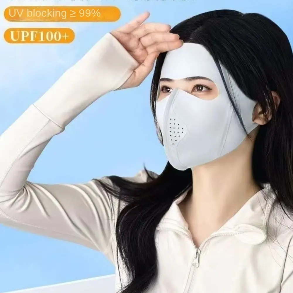 Breathable Ice Silk Mask Anti-UV Traceless Riding Face Mask Face Veil Four Seasons