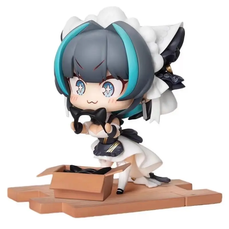 10cm Beyblue Airline JUUs time Q version of Shiba Shire anime cat ears PVC secondary yuan maid game ornament toy gift