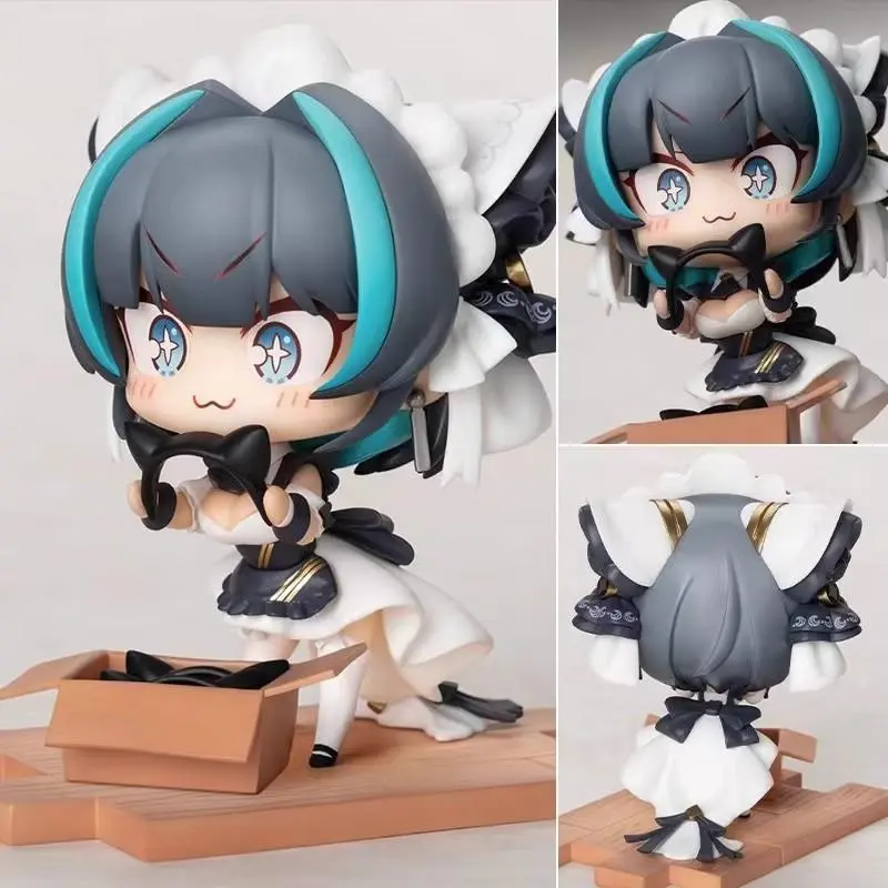 10cm Beyblue Airline JUUs time Q version of Shiba Shire anime cat ears PVC secondary yuan maid game ornament toy gift