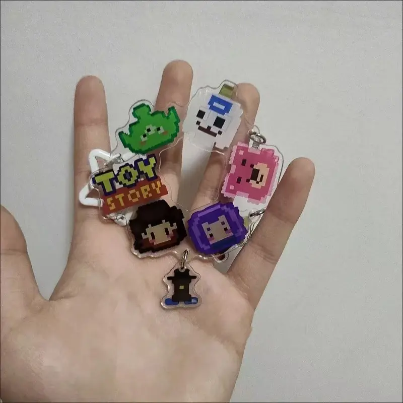New Disney Buzz Lightyear Alien Woody Animation surrounding creative cartoon Q version keychain book bag decoration accessories