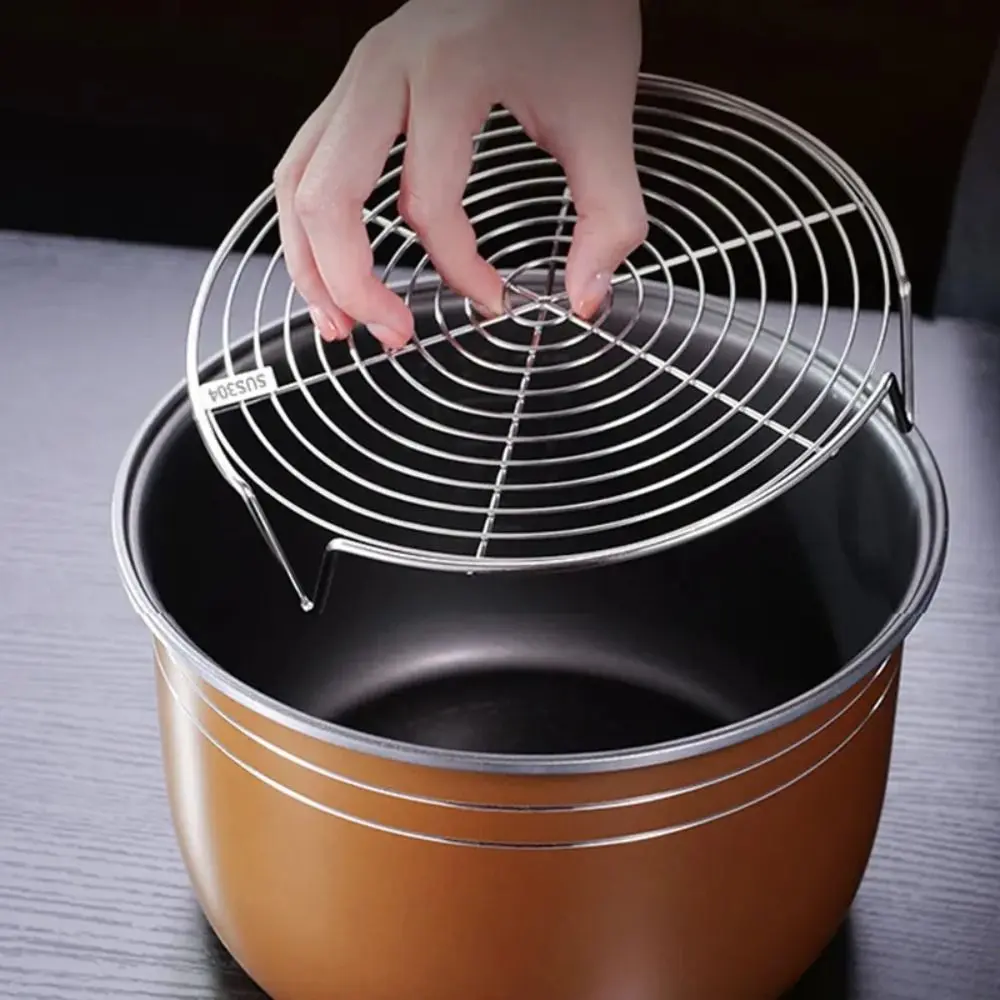 304 Stainless Steel Steamer Rack Multifunction Pot Steaming Tray Dumplings Eggs Grill Stand Kitchen Tableware Cooking Utensils