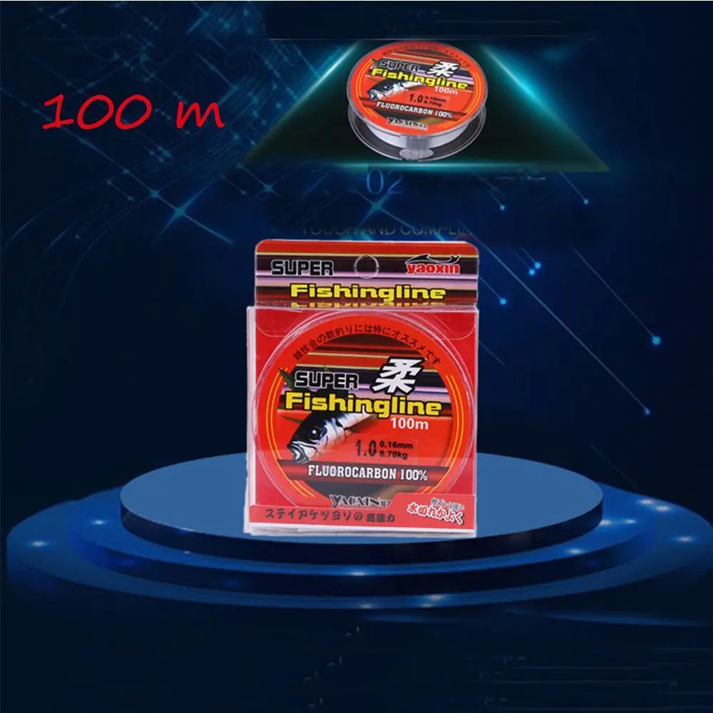 100M Super Strong 100% Fluorocarbon Monofilament Nylon PA Fishing Line 0.8-6LB Fishing Tackle High Quality