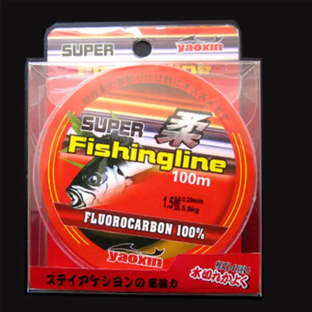 100M Super Strong 100% Fluorocarbon Monofilament Nylon PA Fishing Line 0.8-6LB Fishing Tackle High Quality