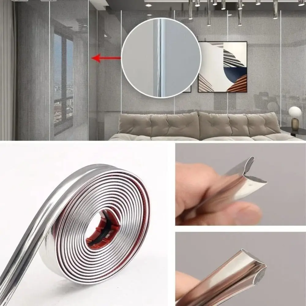 Self-Adhesive Wall Corner Molding Trim Tape PVC Anti-collision Strip Waterproof Tile Beauty Seam Sticker